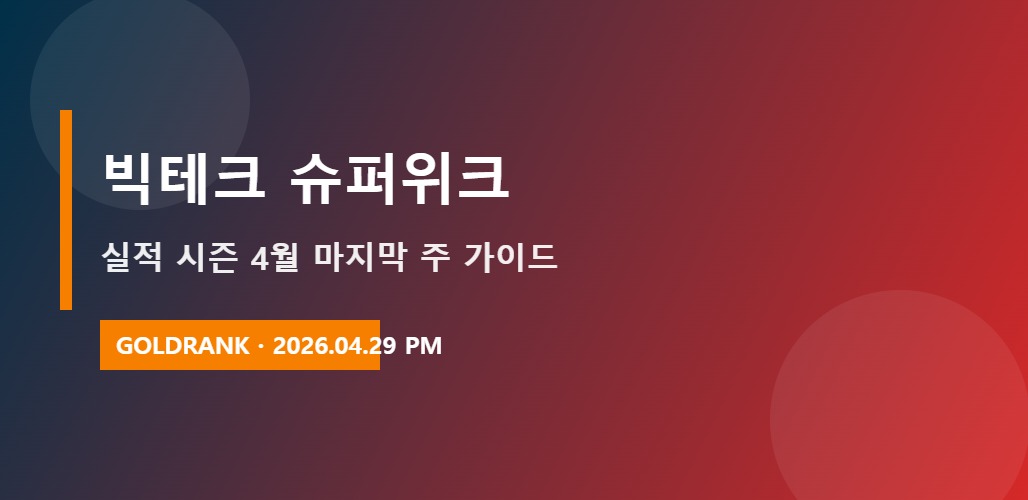 빅테크 슈퍼위크 실적 시즌 4월 마지막 주 가이드 대표이미지