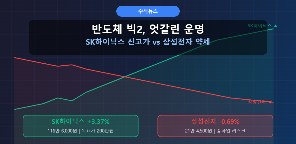 GoldRank 주식 분석 인포그래픽 - hynix samsung stock comparison
