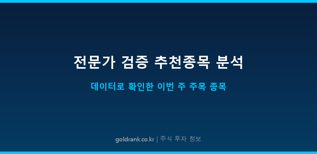 GoldRank 주식 분석 인포그래픽 - post1 2