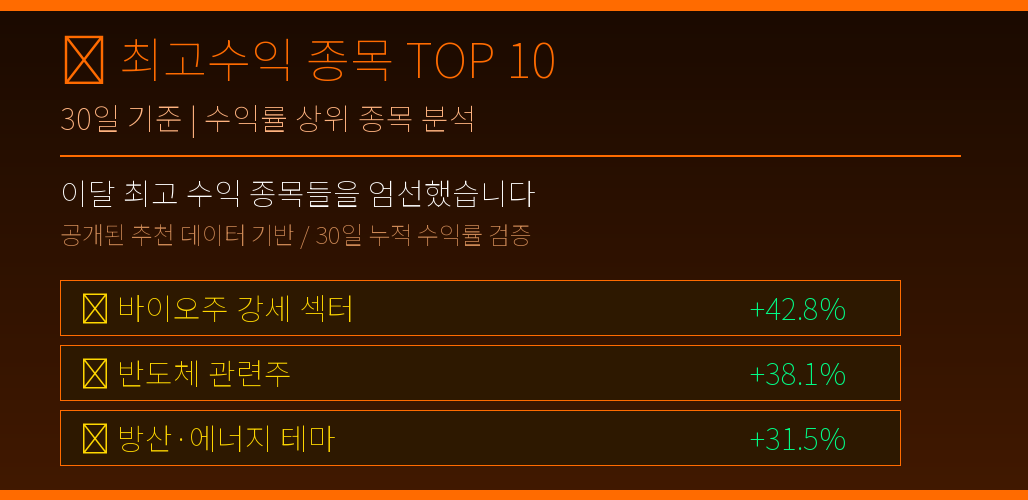 GoldRank 주식 분석 인포그래픽 - post2 top10 profit stocks