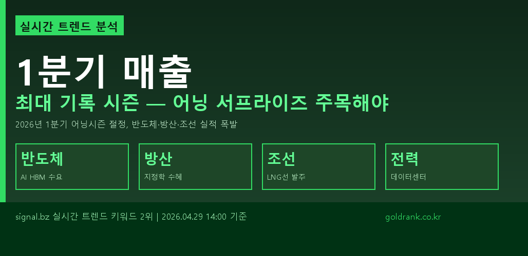 2026년 1분기 실적 발표 어닝시즌 반도체 방산 조선 전력주 투자 체크포인트