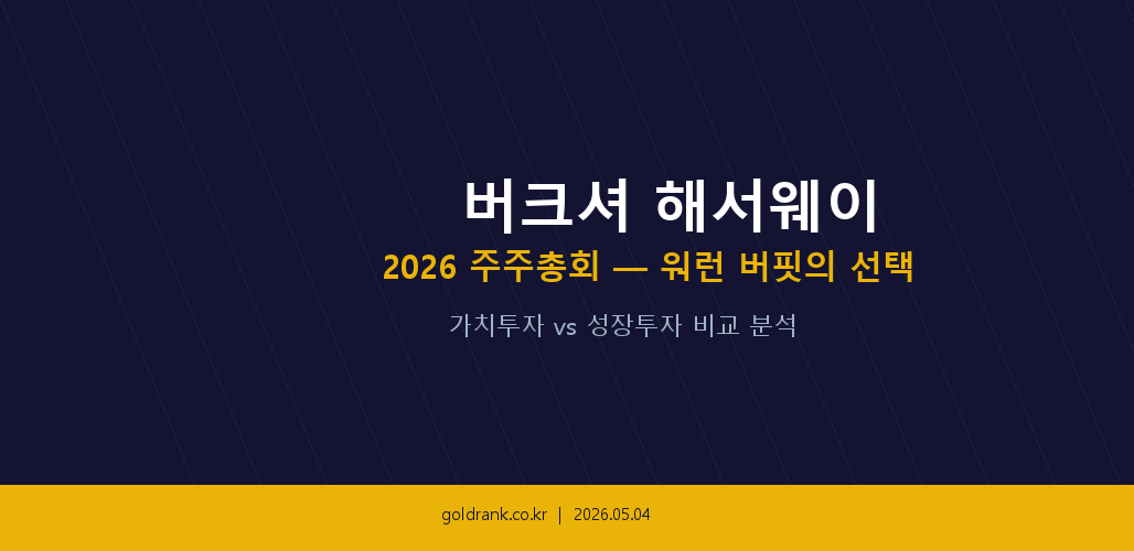 버크셔 해서웨이 2026 주주총회 — 워런 버핏 가치투자 전략 비교 분석