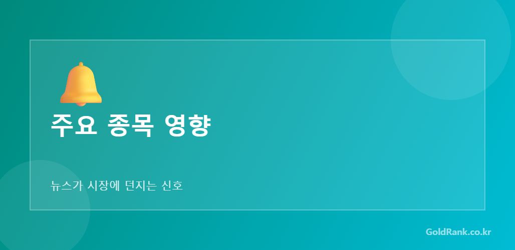주요 뉴스가 종목·섹터에 미치는 영향 시각화