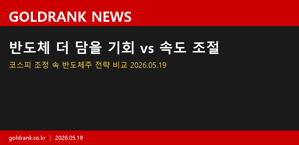 반도체주 저가매수 관망 전략 비교 코스피 조정