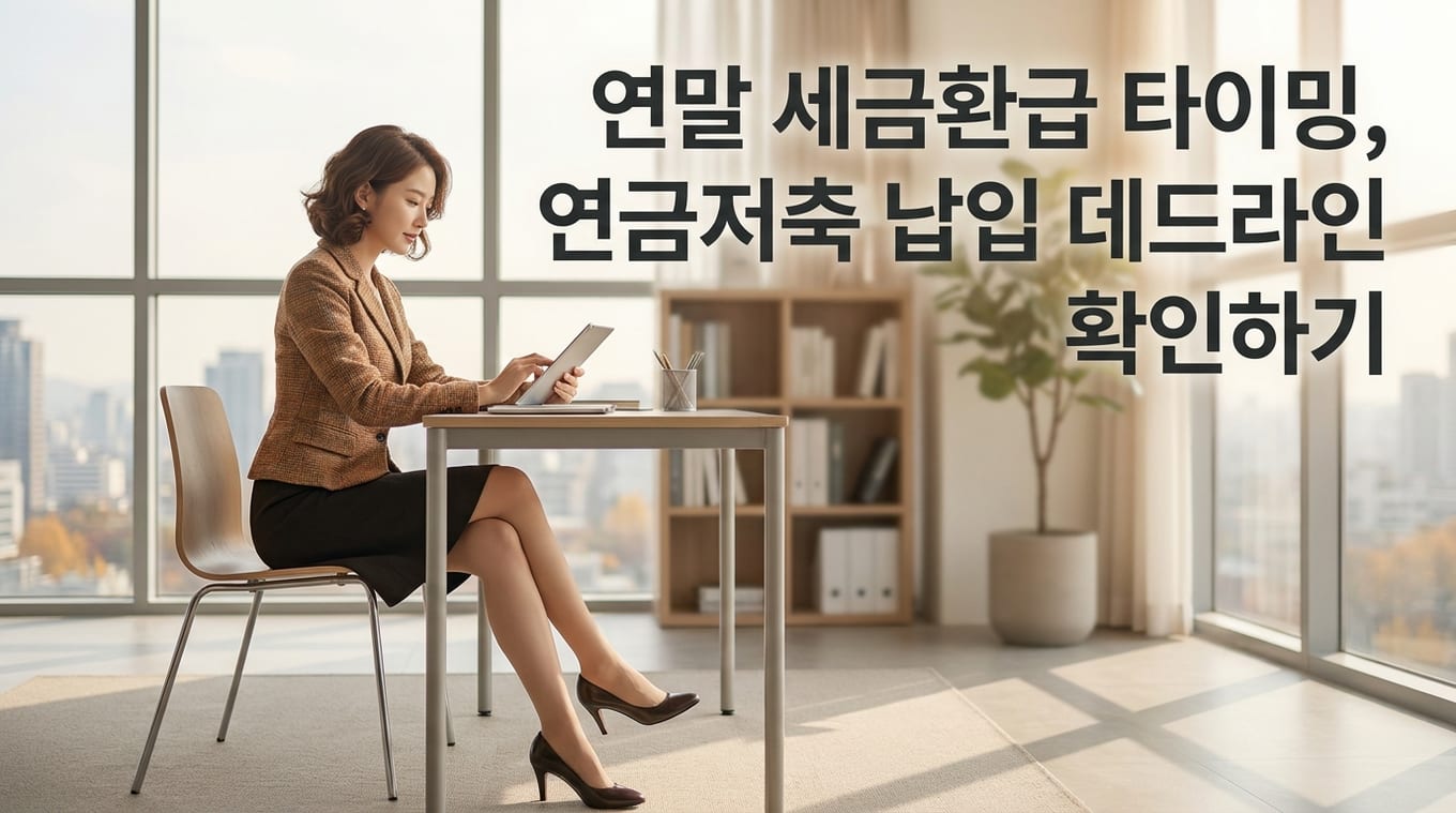 연말 세금환급 타이밍과 연금저축 납입 데드라인 정리 2 general 1790067673502