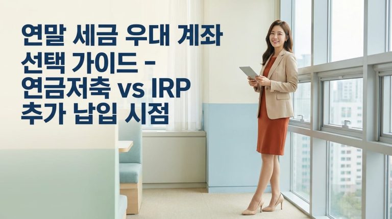 연금저축 세금 우대와 IRP 추가 납입 시점 비교 가이드 7 general 1790119851722