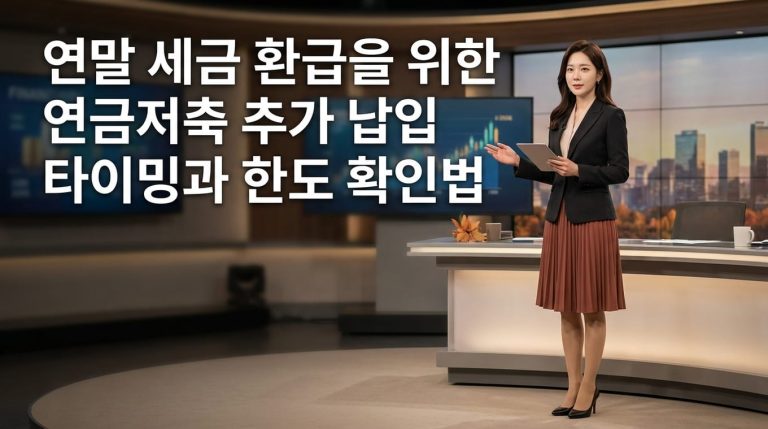 연금저축 세액공제 한도 확인과 연말 추가납입 타이밍 정리 4 general 1790240479965