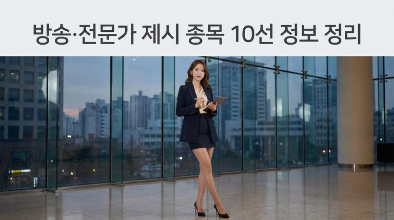방송 추천 주식 종목 10선 정보 정리 및 업종별 동향 분석 8 expert 1791777758137