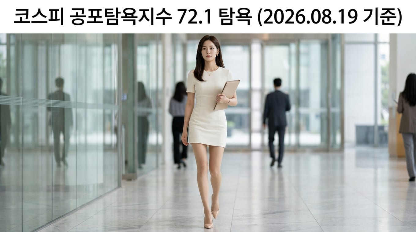 코스피 공포탐욕지수 해석 72.1 탐욕 단계, 시장 심리 분석 및 투자 관점 정리 2 feargreed 1792279861404