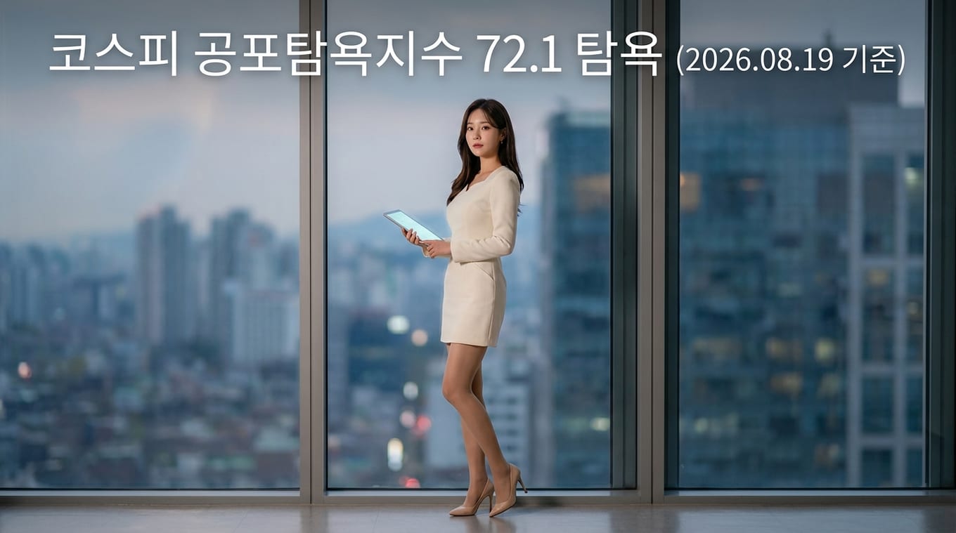 코스피 공포탐욕지수 72.1 탐욕 심화, 시간대별 변동 흐름 분석 2 feargreed 1792452659559