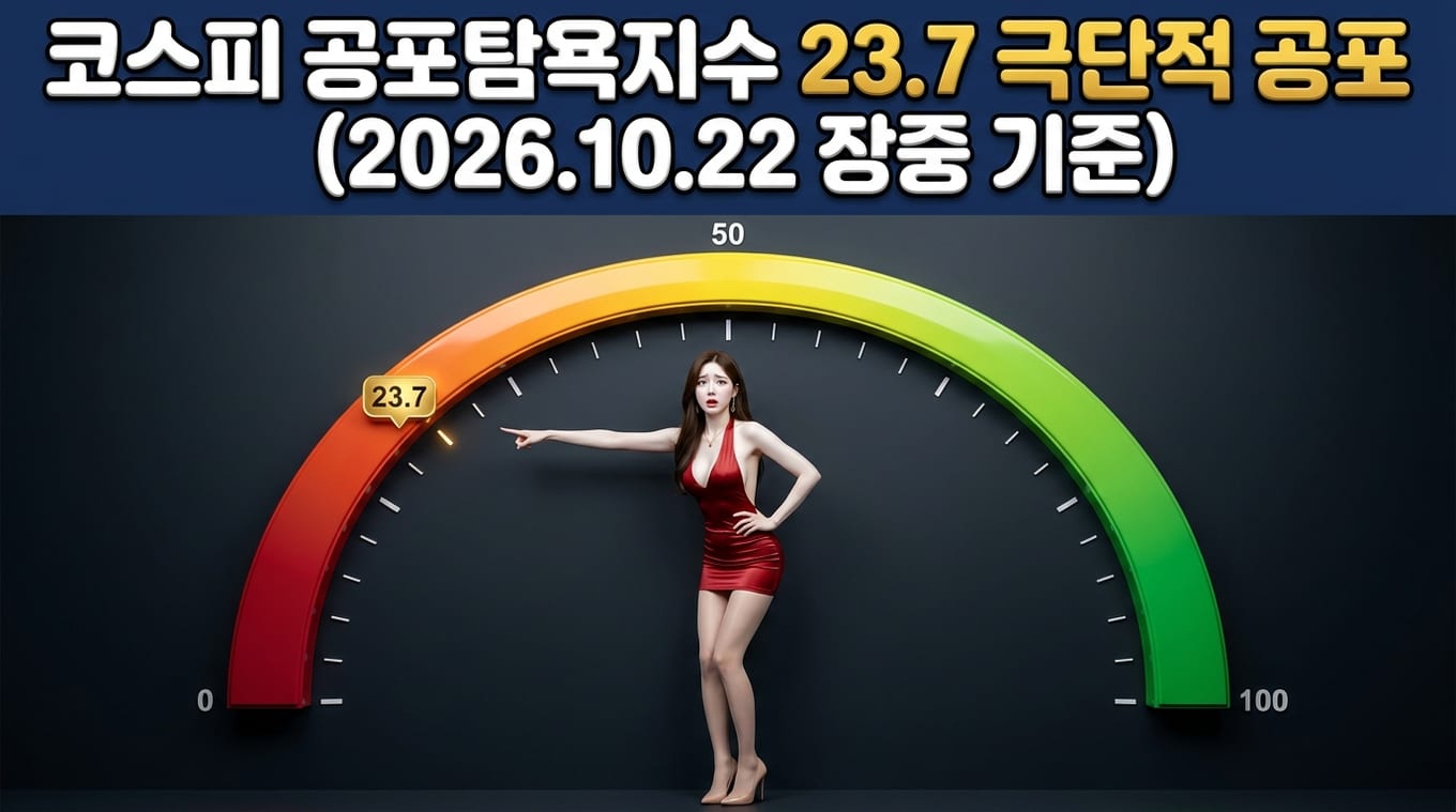 코스피 공포탐욕지수 의미와 현재 극단적 공포 상황 분석 2 feargreed 1792638766740