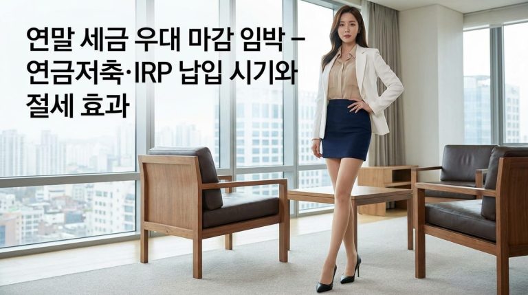 연금저축 세금공제 한도와 연말 IRP 납입 마감일 정리 2 general 1791277271817