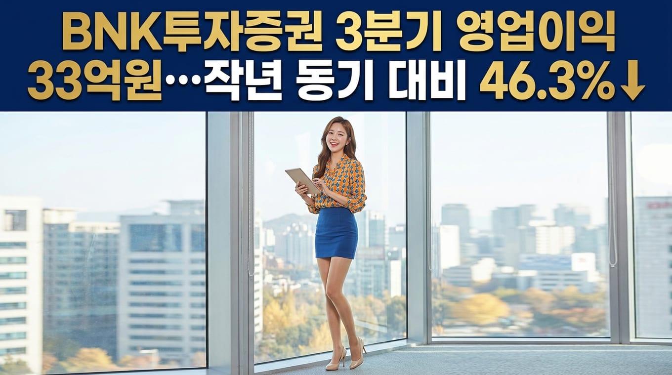BNK투자증권 3분기 실적 분석, 영업이익 전년 동기 대비 감소 흐름 정리 2 news1 1792990892341
