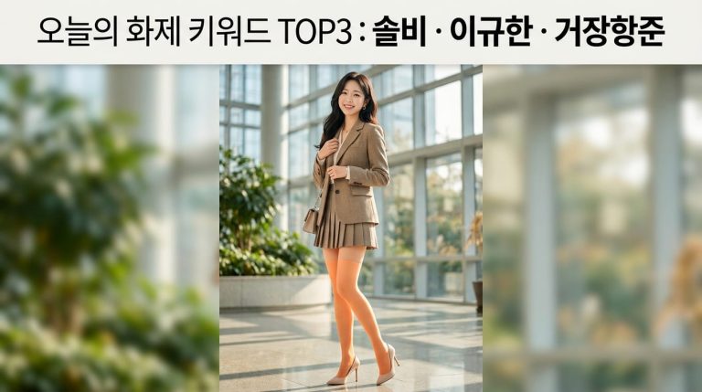 솔비 근황·이규한·거장항준 오늘의 화제 키워드 회고 정리 6 trend 1792040501636